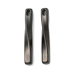 Черный Ионное покрытие (ip) 304 подвески из нержавеющей стали, крутящийся прямоугольный шарм, чёрные, 40x5x5 мм, отверстие : 4x3 мм