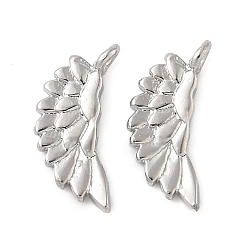 Платина Латунные подвески, крылатые прелести, долговечный, без свинца и без кадмия, платина, 13x6x1.5 мм, отверстие : 1.2 мм