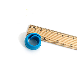 Dodger Blue Silicone Thread Spool Huggers, Bobbin Savers, for Sewing Tools, Dodger Blue, 25mm, Inner Diameter: 20mm, 10pcs/set