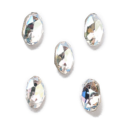 Кристалл K 9 кабошоны из стеклянного страза, задние и задние, овальные, кристалл, 4x2.7x2 мм