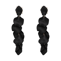 black Stylish Petal Earrings for Women - Fashionable Ear Studs by JuJia