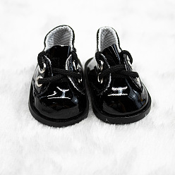 Черный Пластиковые кукольные кожаные туфли, принадлежности для изготовления кукол, чёрные, 45x24 мм