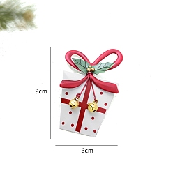 Box Рождественские украшения из железного кулона, Рождественская елка из пеньковой веревки, подвесные украшения, коробка, 90x60 мм