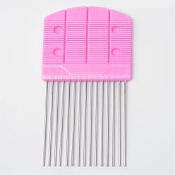 Hot Pink Paper Quilling Combs, Paper Craft Tool, Hot Pink, 140x80x7mm