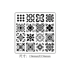 Цветок Трафареты для штампов из нержавеющей стали, для diy scrapbooking / фотоальбом, декоративная тисняющая бумажная карточка, цвет нержавеющей стали, цветочный узор, 15.6x15.6 см