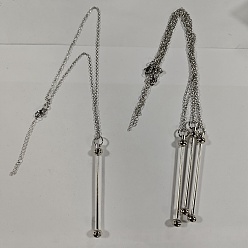 Нержавеющая Сталь Цвет 4 шт 304 изготовление ожерелий из нержавеющей стали, подвеска из бусинок с железным стержнем, не тускнеет, цвет нержавеющей стали, 15.12 дюйм (38.4 см)