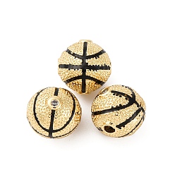 Настоящее золото 18K Круглые латунные микро проложить кубического циркония бусы, с эмалью, долговечный, стойки покрытие, без свинца и без кадмия, реальный 18 k позолоченный, 10 мм, отверстие : 1.2 мм