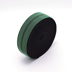 Dark Green Flat Elastic Rubber Cord/Band, Webbing Garment Sewing Accessories, Dark Green, 48mm, about 25m/Roll