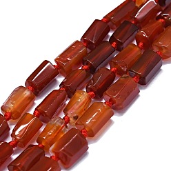 Carnelian Natural Carnelian Beads Strands, Dyed & Heated, Nuggets, 6~12x6~7mm, Hole: 0.8mm, about 26~35pcs/strand, 15.55''~16.14''(39.5~41cm)