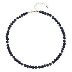 Лавовый камень Богемные круглые бусы из синтетической лавовой породы диаметром 5 мм для женщин, золотые, 14.96 дюйм (38 см)