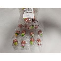 (52) Непрозрачная лаванда 24шт. 8 стили декоративных подставок для горшечных растений из смолы, аксессуары для кукольного домика с микро-ландшафтом, разнообразные, разноцветные, 22~30x22~29.5 мм, 3 шт / стиль