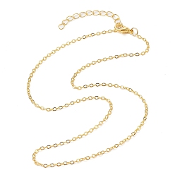 Oro Cadena de cable de latón collares, dorado, 16.14 pulgada (41 cm)