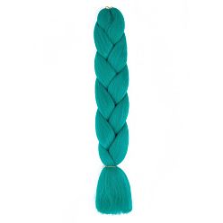 Teal Long Single Color Jumbo Braid Hair Extensions for African Style - High Temperature Synthetic Fiber