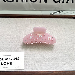 Pink Заколки-клочья из ацетата целлюлозы с бантом, аксессуары для волос для женщин и девочек, розовые, 100x45 мм