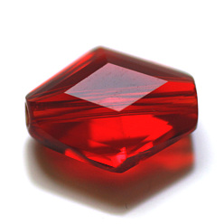 Dark Red Imitation Austrian Crystal Beads, Grade AAA, Faceted, Bicone, Dark Red, 14x12x6mm, Hole: 0.9~1mm