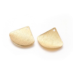 Golden Rack Plating Brass Pendants, Long-Lasting Plated, Triangle, Golden, 19x20.5x0.4mm, Hole: 1.4mm