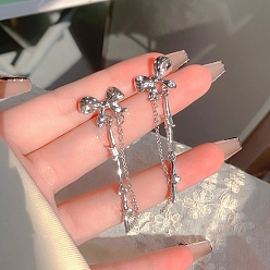 Platinum Half Round Alloy Studs Earrings, with Rhodium Plated 925 Sterling Silver Pins, Platinum, 50x50mm