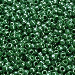 (130D) Opaque Luster Dark Green Тохо 8/0 круглые бусины, японский бисер, (130 г) непрозрачный блеск темно-зеленый, 3 мм, отверстие : 1 мм, Около 1111 шт / 50 г