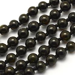 Tourmaline Natural Tourmaline Beads Strands, Round, 5mm, Hole: 1mm, about 69pcs/strand, 15.9 inch