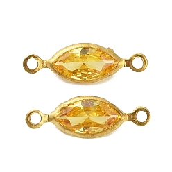 Золотистый Латунные подвески для стеклянных соединителей pave k9, ссылки на конский глаз, золотые, золотые, 14x4.5x2 мм, отверстие : 1 мм
