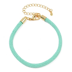 Аквамарин 4.5 изготовление браслета из круглого нейлонового шнура миланского диаметра 202мм, с латунными выводами и 6.85 застежками из лобстера из нержавеющей стали, золотые, долговечный, стойки покрытие, аквамарин, 17.4 дюйм ({2} см)