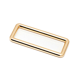 Light Gold Anneau de boucle rectangle en alliage de zinc, boucle de ceinture sangle, pour bagages ceinture artisanat bricolage accessoires, or et de lumière, 60x24mm