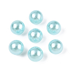 Бледно-бирюзовый Пластиковые бусины abs, имитации жемчуга, без отверстия , круглые, бледные бирюзовая, 8 мм