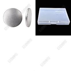 Нержавеющая Сталь Цвет 20 шт. 304 листы из нержавеющей стали, плоско-круглые, цвет нержавеющей стали, 50x1.8 мм