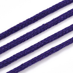 Indigo Cotton String Threads, Macrame Cord, Decorative String Threads, for DIY Crafts, Gift Wrapping and Jewelry Making, Indigo, 3mm, about 109.36 Yards(100m)/Roll.