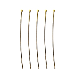 Античная Бронза Контакты латунь шаровой головкой, античная бронза, размер: толщина около 0.7 мм (калибр 21), 60 мм длиной, Около 235 шт / 50 г, Руководитель: 1.8 mm