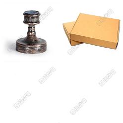 Седло Коричневый 24шт. пластиковый высокий подсвечник, центральная часть свечи на столбе, идеальное украшение для домашней вечеринки, седло коричневый, 5.6x7 см