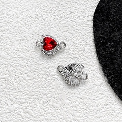 Платина Подвески из сплава , с сердцем прелести, темы ко дню святого валентина, платина, 14x18 мм