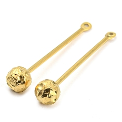 Golden Ion Plating(IP) 304 Stainless Steel Pendant Bails, with 316 Stainless Steel Bead, Beadable Pins, Round, Golden, 28.5mm, Ball: 5mm, Hole: 0.9mm, Pin: 1mm