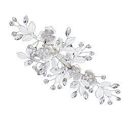 Silver hairpin Bridal Hair Clip with Rhinestones - Elegant Wedding Hair Accessory.