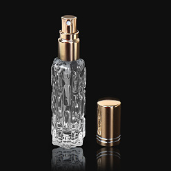 Bisque Mini Refillable Glass Spray Empty Bottles, with Aluminum Fine Mist Sprayer & Dust Cap, for Perfume, Essential Oil, Bisque, 2.3x2.3x9.3cm, Capacity: 10ml(0.34fl. oz)