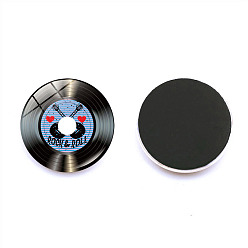 Dodger Blue Cute Multifunction Resin Magnetic Refrigerator Sticker Fridge Magnets, Vinyl Record Shape, Dodger Blue, 30mm