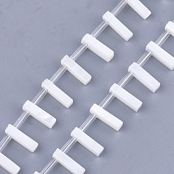 Letter I Natural Freshwater Shell Beads, Top Drilled Beads, White, Letter.I, 10x2.5x3mm, Hole: 0.8mm