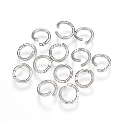Stainless Steel Color 304 Stainless Steel Jump Rings, Open Jump Rings, Stainless Steel Color, 8x1.2mm, Inner Diameter: 5.5mm