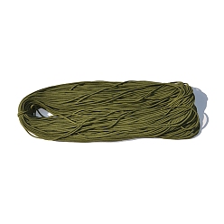 Olive Drab 100M Braided Round Cotton Cords, for Crafts Packaging, Olive Drab, 3mm, about 109.36 Yards(100m)/Bundle