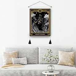 Palm Tarot Polyester Skull Pattern Wall Hanging Tapestry, for Bedroom Living Room Decoration, Rectangle, Palm, Picture: 500x350mm