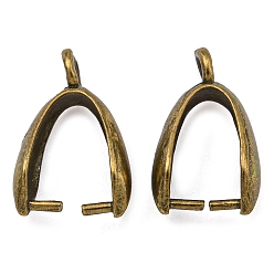 Античная Бронза Класс латунный залог щепотки льда для изготовления кулона, без кадмия, без никеля и без свинца, античная бронза, 14x7x5 мм, отверстие : 2 мм, штифты : 1 мм