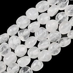 Cristal de Quartz Naturelles cristal de quartz brins de perles, cristal de roche, nuggets, 9~11x8~10x6~10mm, Trou: 0.8mm, Environ 18~19 pcs/chapelet, 6.89~7.28'' (17.5~18.5 cm)