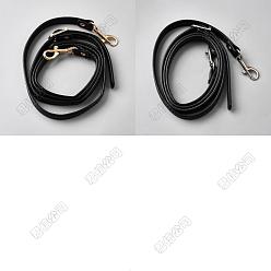 (52) Непрозрачная лаванда 2 шт. 2 цвета: черный, плоские ремни-цепочки из искусственной кожи для сумок, со сплавочной фурнитурой, для замены ремня сумки, разноцветные, 1065~1250x12 мм, 1 шт / цвет