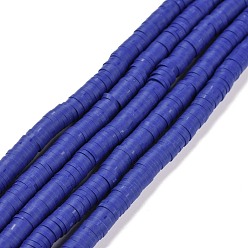 Mauve Brin de perles pate polymère faits à la main , pour les fournitures de bricolage bijoux artisanat, perles heishi, disque / plat rond, mauve, 6x0.5~1mm, Trou: 1.8mm, Environ 290~320 pcs/chapelet, 15.75 pouces ~ 16.14 pouces (40~41 cm)
