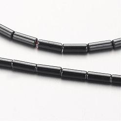 Original Color Non-magnetic Synthetic Hematite Bead Strands, Tube, Original Color, 8x4mm, Hole: 1mm, about 51pcs/strand, 15.7 inch