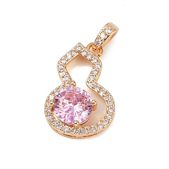Сливовый Латунные микро проложить кубического циркония подвески, тыквенные прелести, долговечный, без свинца и без кадмия, слива, 26x14.5x6 мм, отверстие : 3.5x2 мм