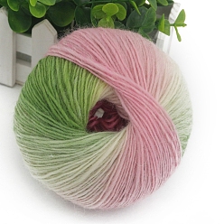 Разноцветный Шерстяная нить градиентного цвета, секционная окрашенная исландская шерстяная нить, мягкий и теплый, для шали-шарфа ручной вязки, красочный, 2 мм