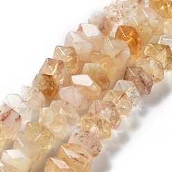 Citrine Natural Citrine Beads Strands, Nuggets, Faceted, 6~8x10.5~14x8~9.5mm, Hole: 1.2mm, about 57~61pcs/strand, 15.16''~15.39''(38.5~39.1cm)