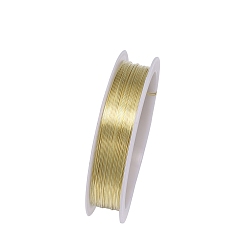 Golden Round Copper Wire, for Jewelry Making, Golden, 29 Gauge(0.3mm), 0.3mm, about 49.21 Feet(15m)/Roll