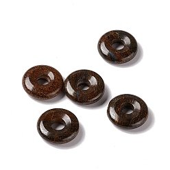 Bronzite Natural Bronzite Pendants, Donut/Pi Disc Charm Charm, 20x5~7mm, Hole: 6mm